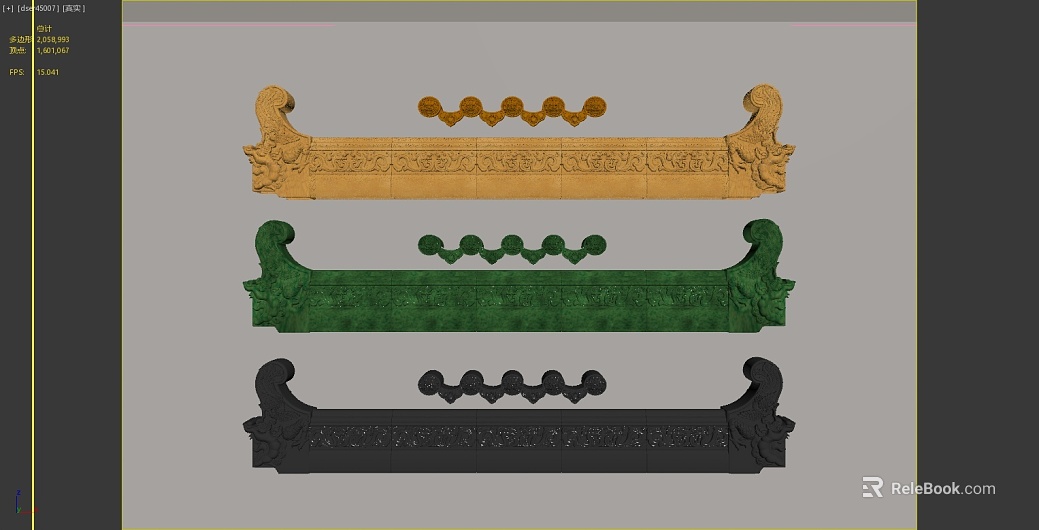 Chinese-style relief component architectural decoration texture