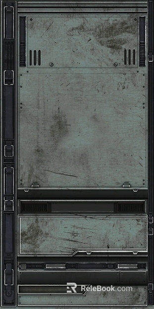 Industrial Ash Old Metal Door Panel texture