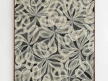 Black and White Abstract Flower Decorative Painting Living Room Hanging Painting texture (ID:ffaeh972674)