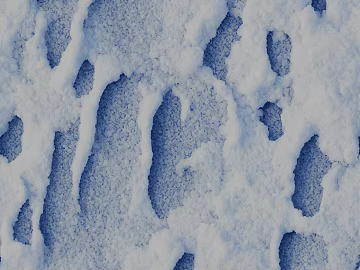 White Snow Footprint Outdoor Ground 3d model