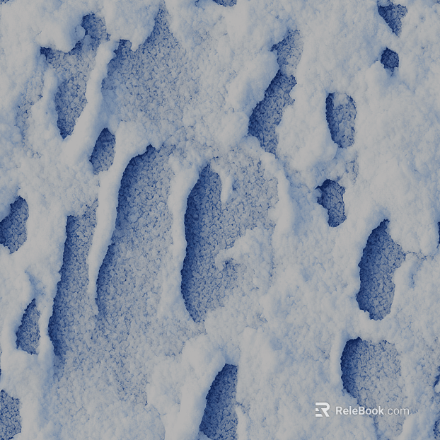 White Snow Footprint Outdoor Ground texture