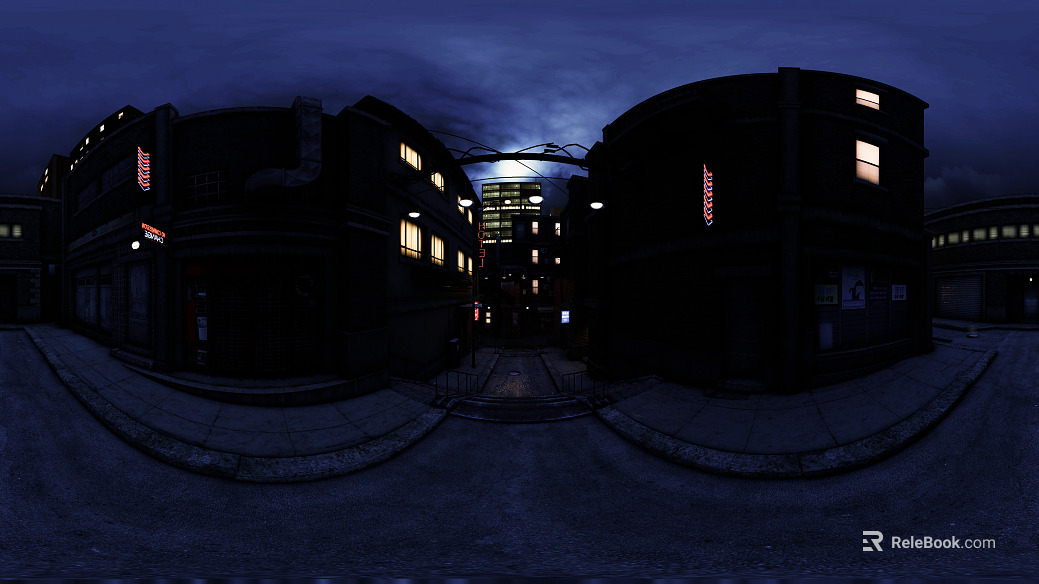 Retro Age Street Night HDR texture