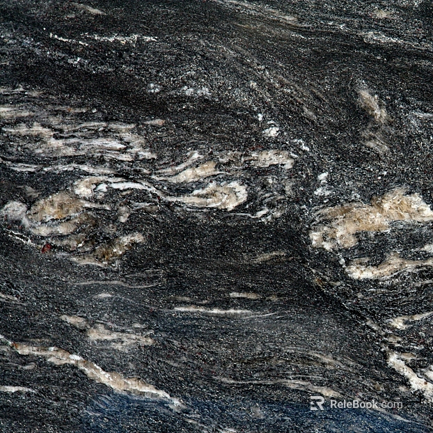 Black gray running water pattern marble wall surface texture