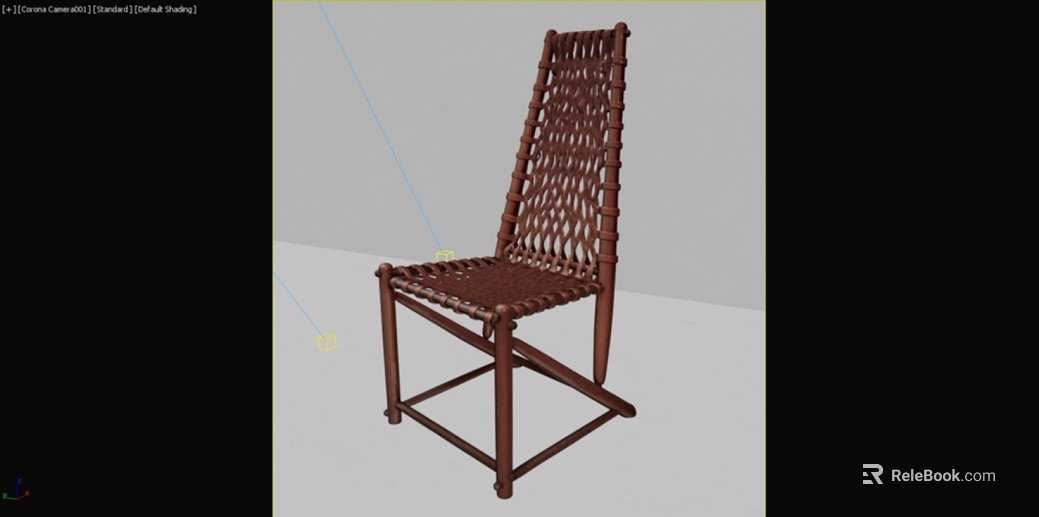Red-brown woven rattan wooden dining chair texture