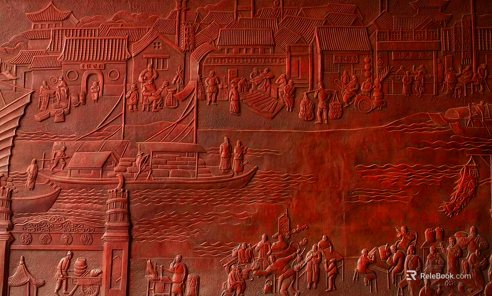 wood carved cherry woodcut texture