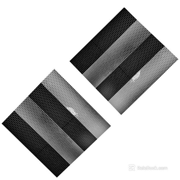 Black Silver Perforated Sheet Metal Industrial Wind Finish texture