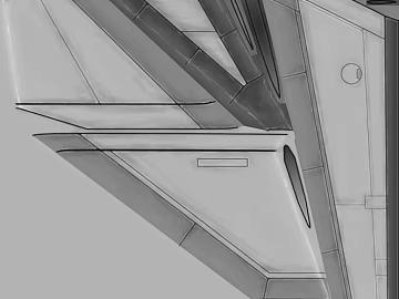 Silver gray technology sense metal components 3d model