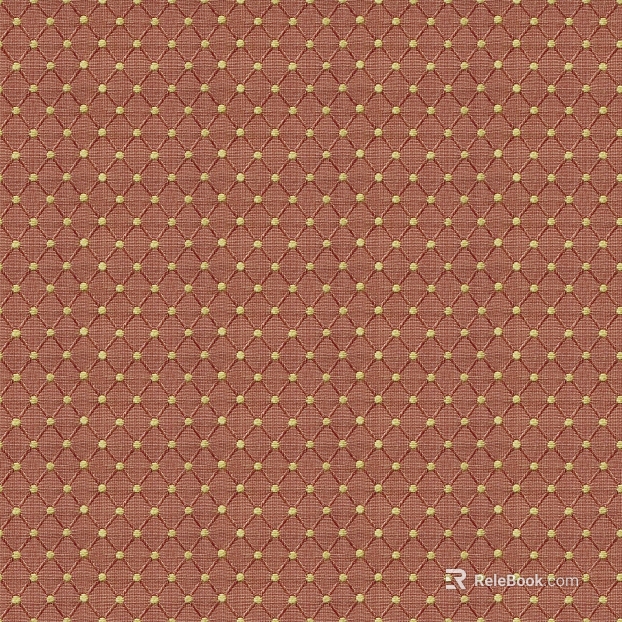 Brick Red Bottom Yellow Dot Rhomboid Fabric texture