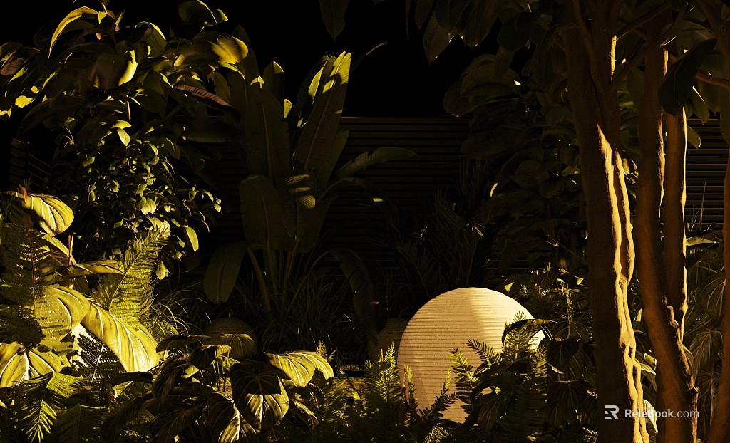 Tropical Night Landscape texture