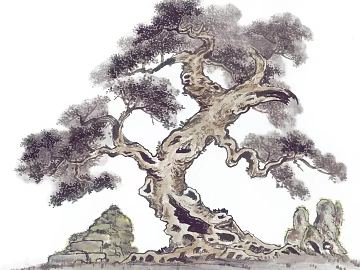 Ancient Tree Decorative Painting texture (ID:ffabf9845)