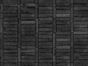 Dark gray strip culture stone wall stone 3d model