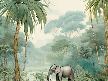 Tropical Rainforest Wallpaper Wallpaper Animal and Plant Wallpaper texture (ID:ffach613484)