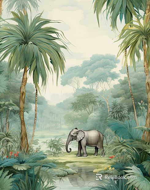 Tropical Rainforest Wallpaper Wallpaper Animal and Plant Wallpaper texture