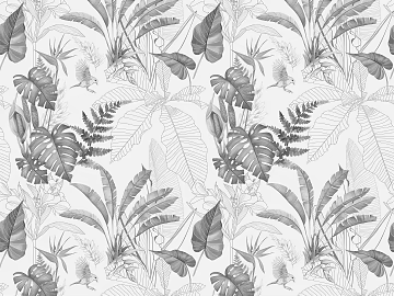 Light Grey Southeast Asia Plant Pattern Wallpaper texture (ID:ffaeh887882)