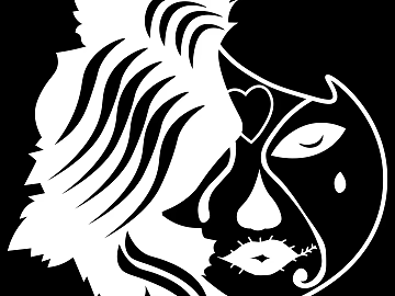 Tattoo black and white mask pattern texture pattern graphics (ID:ffach743084)