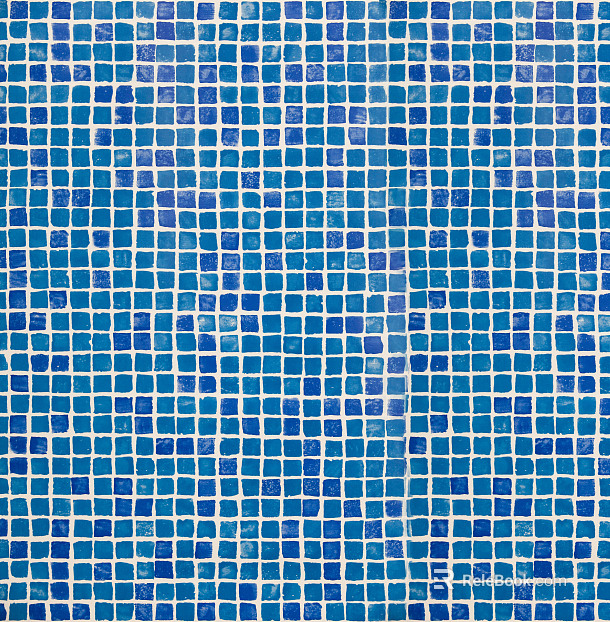 Modern Vintage Mosaic Blue Irregular Edge Mosaic texture