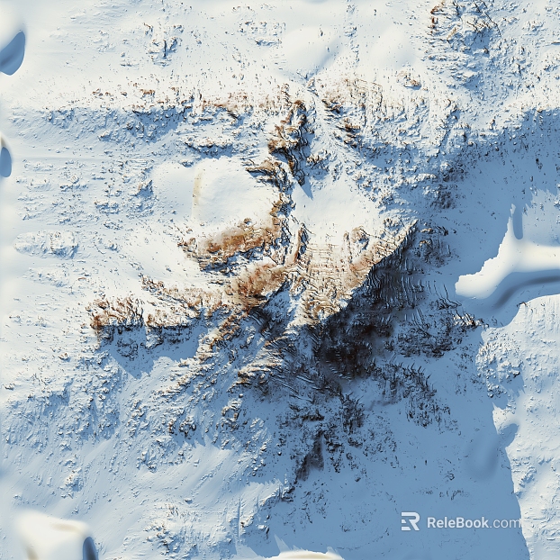 Snow Mountain Rock Surface Outdoor Scene texture