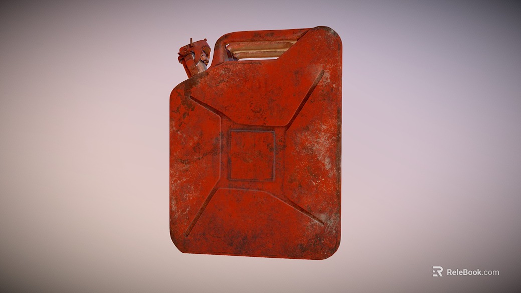 Red distressed metal gasoline drum texture