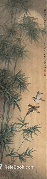 New Chinese style meticulous decorative painting texture