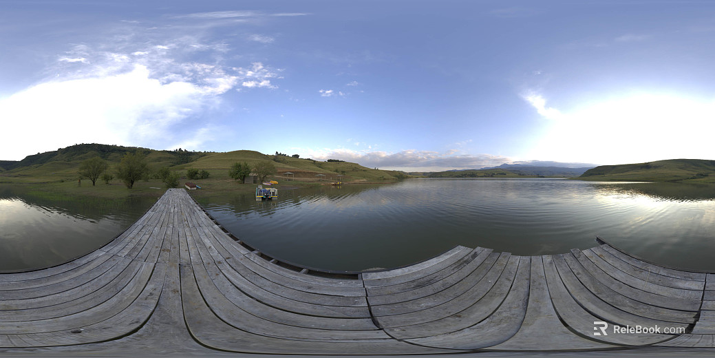 Lake Dock Daytime HDR texture