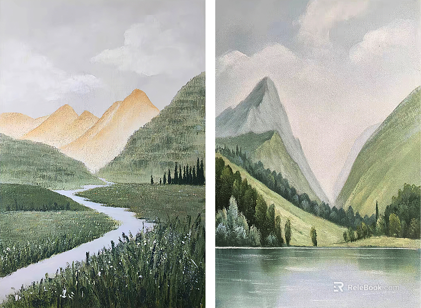landscape painting texture