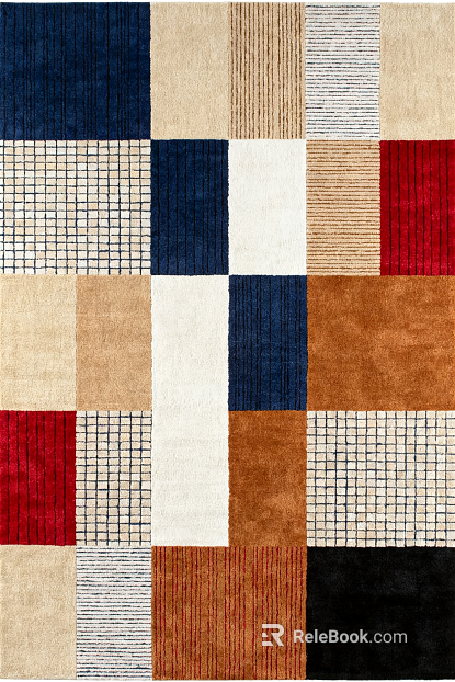 Modern Geometric Carpet Bauhaus Carpet Middle Ancient Retro Style Carpet Cream Style Carpet Postmodern Carpet texture