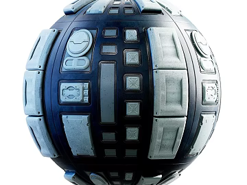 Sci-Fi Exterior Wall PBR texture (ID:ffach819824)