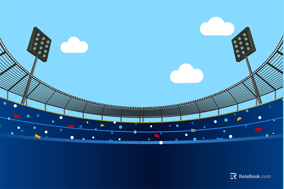 Blue Stadium grandstand event scene texture