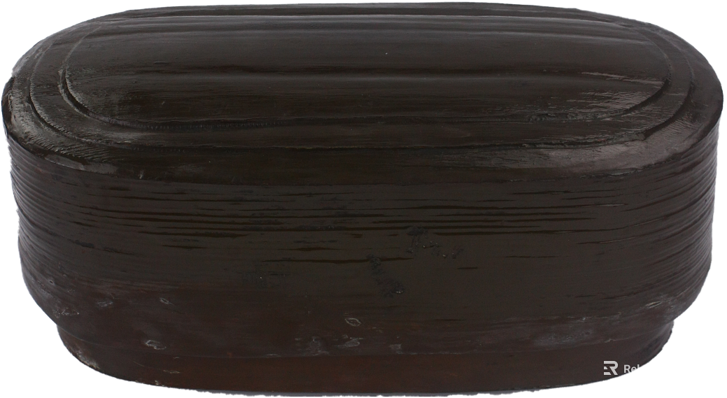 Dark brown solid wood storage box texture