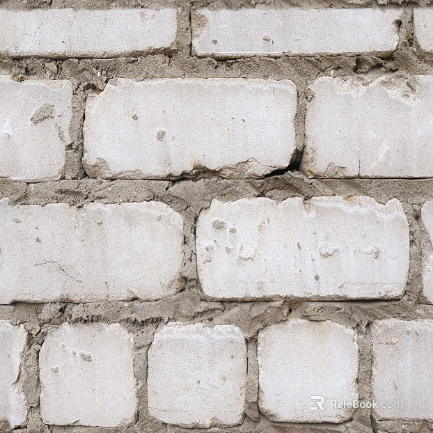 White brick wall texture