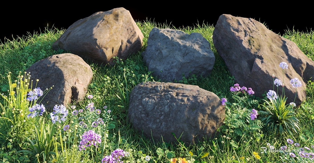 Natural wind gray brown rock outdoor landscaping texture