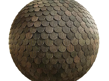 Asian Roof Tile PBR 3d model