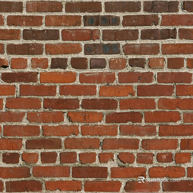 brick wall red brick messy seamless texture