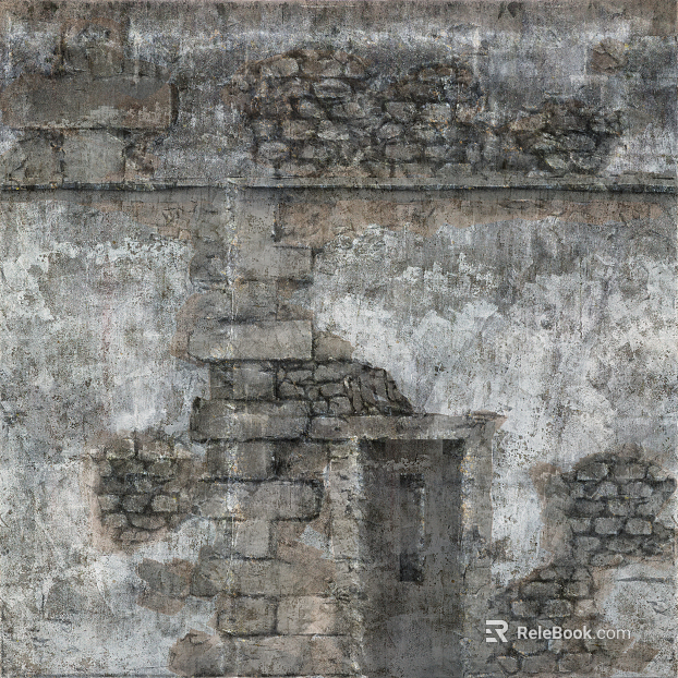Cement wall ash texture