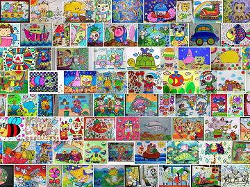 cartoon painting 3d model