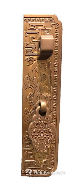 Chinese Bronze Copper Door Handle texture