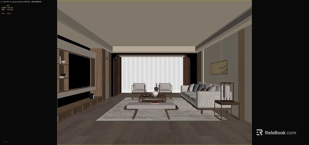 New Chinese Deep Brown Wood Floor Living Room Ground texture