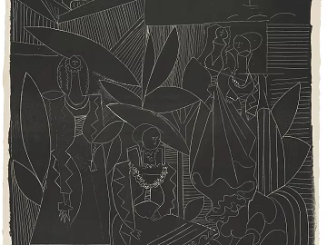 black and white painting texture (ID:ffacf4358)