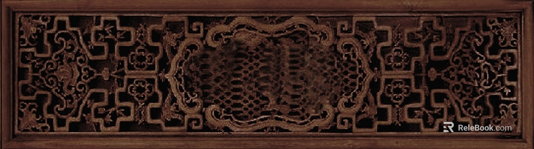 Retro brown wood carved Chinese decoration texture