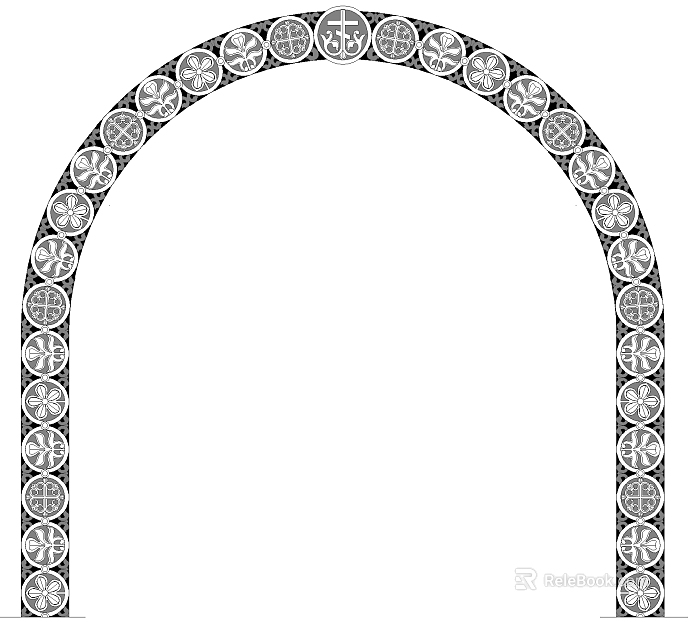 Vintage Pattern Arch Decorative Components texture