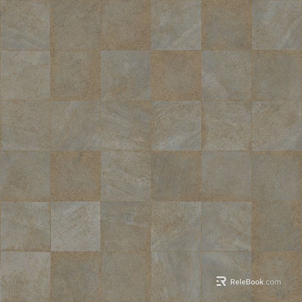 Grey Brown Plaid Antique Tile Kitchen Floor texture