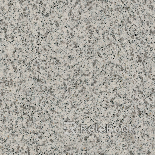 A close-up texture shot of Granite, showcasing its rugged, natural beauty with a blend of greys, whites, and blacks in a complex, interlocking pattern that reflects the stone's durability and timeless appeal.