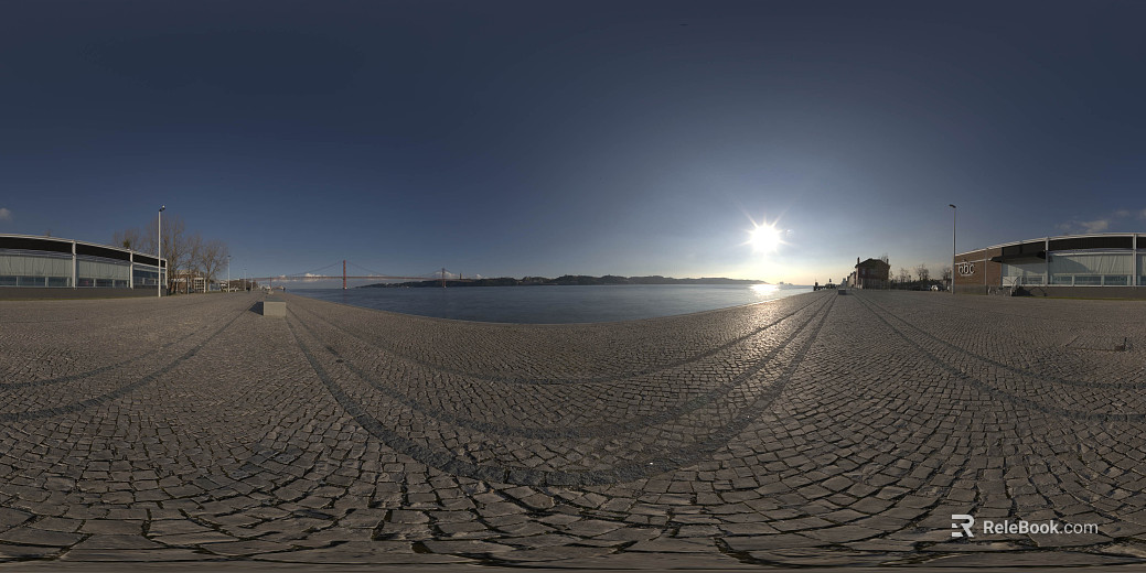 Riverside Road Sunrise HDR texture