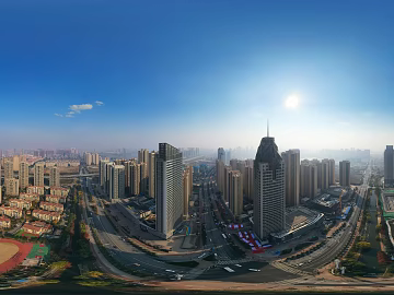 HDR city building bird's eye view panorama texture (ID:ffach067313)