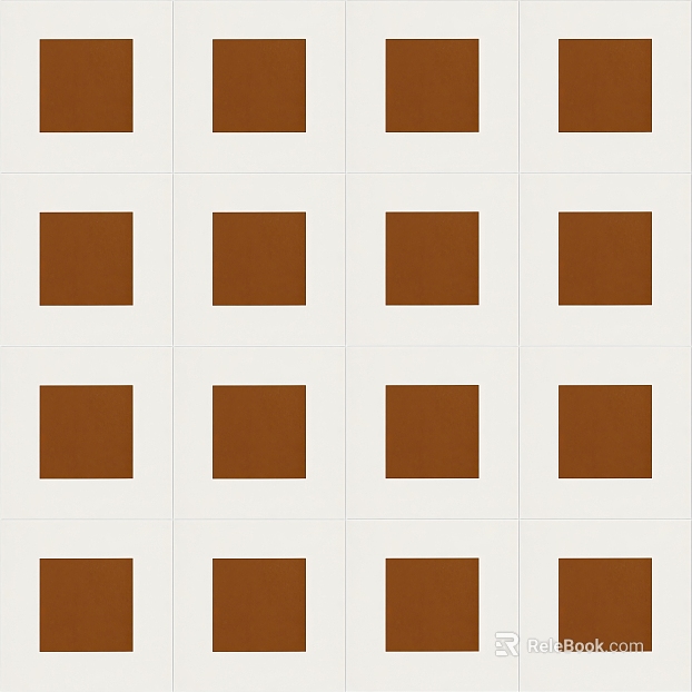Brown and white check tile kitchen and bathroom wall surface texture