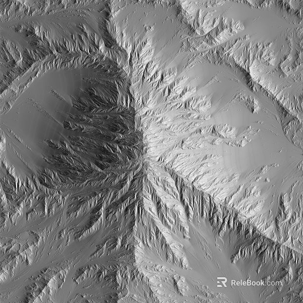 Grey Mountain Rock Wall Terrain Map texture