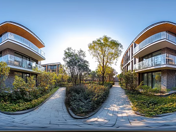 HDR modern cell daytime panorama 3d model