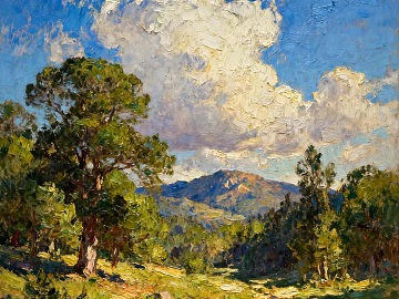 Modern American Hanging Painting Oil Painting Decorative Painting Landscape Painting texture (ID:ffagh783037)