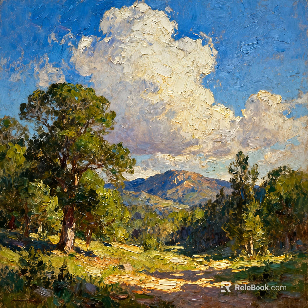 Modern American Hanging Painting Oil Painting Decorative Painting Landscape Painting texture