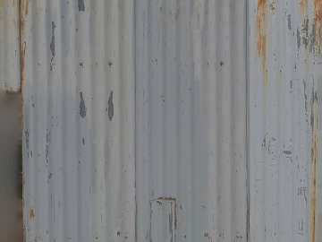 Grey white old corrugated metal plate exterior wall texture (ID:ffaeh866996)